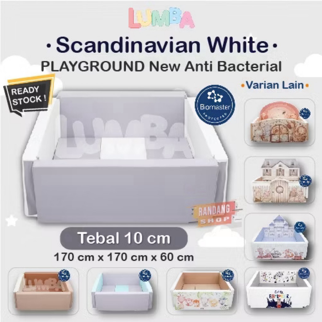 Lumba Playground Bumper Bed Playmat Antibacterial | Bumpermat | Matras | Fence | Pagar | Box Bayi