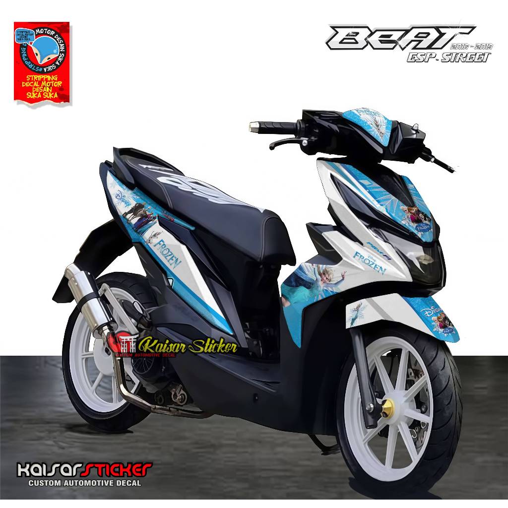 Decal Stiker Beat Fi Esp Full Body Desain Grafis - Variasi Beat 2016 2017 2018 2019 Motif Frojenn