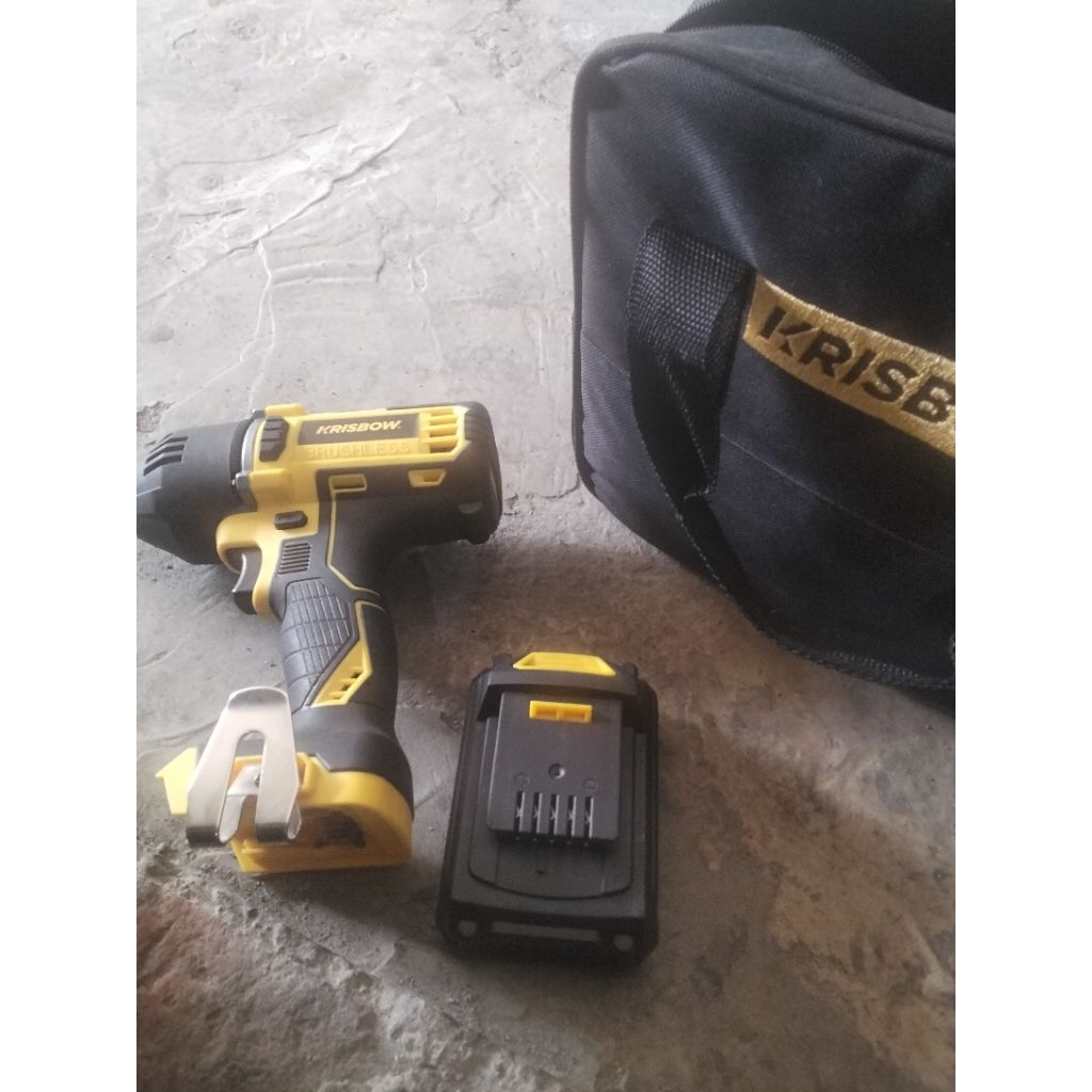 Krisbow Cordless Impact Wrench IRCIWB18 18V 1/2 Inch Brushless – Kondisi Bekas Like New