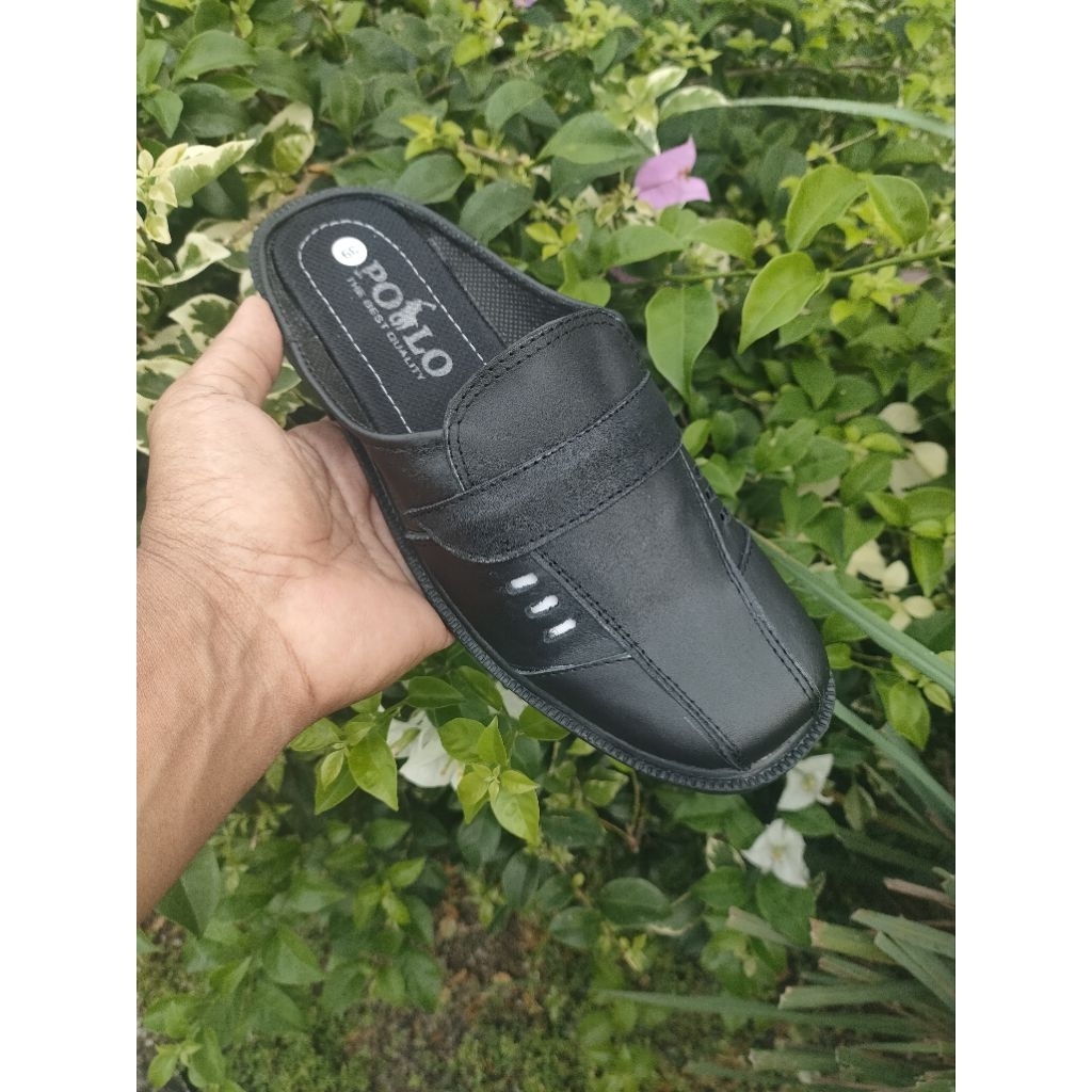 sandal selop kulit sapi  crocodille/polo