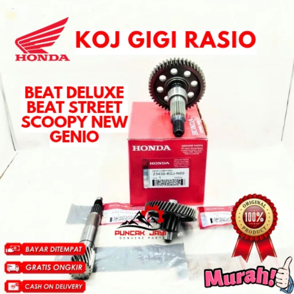 GIGI RASIO ORIGINAL HONDA KODE KOJ, GIGI RASIO BEAT DELUXE GIGI RASIO BEAT STREET, GIGI RASIO SCOOPY