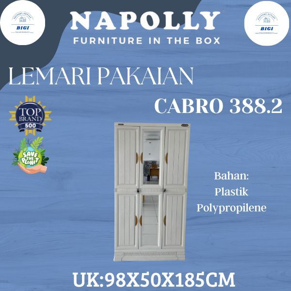 Lemari Plastik Napolly Cermin Gantung // CABRO 388