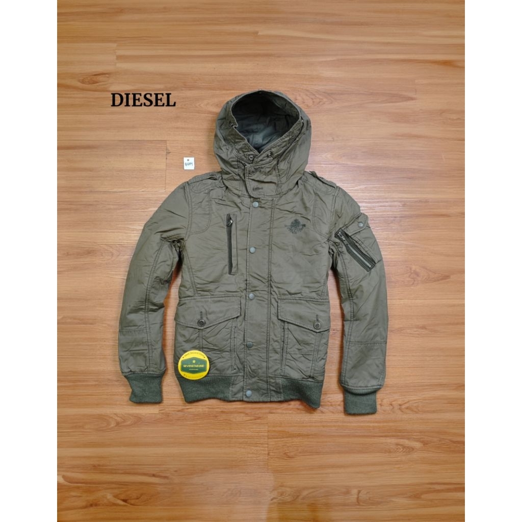 diesel casual military parka jacket