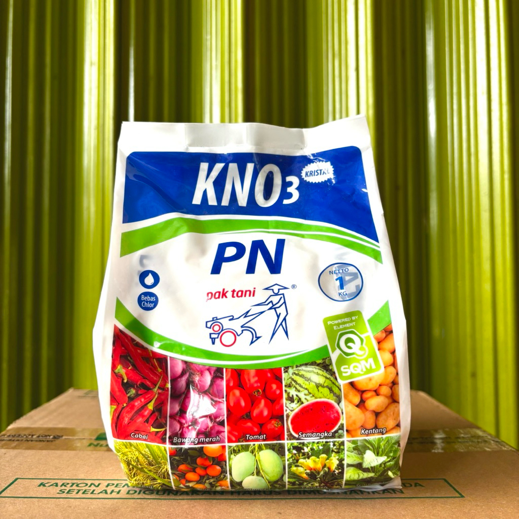 Pupuk Buah KNO3 Putih Kristal Pak Tani 1 Kg - Pupuk Kno 3 Pak Tani 1 Kg Saprotan Utama