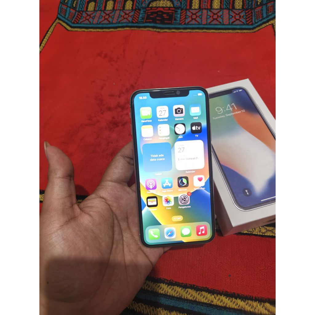 iphone x 256gb fulset nominus bagus 4G sim lengkap murah garansi  aman