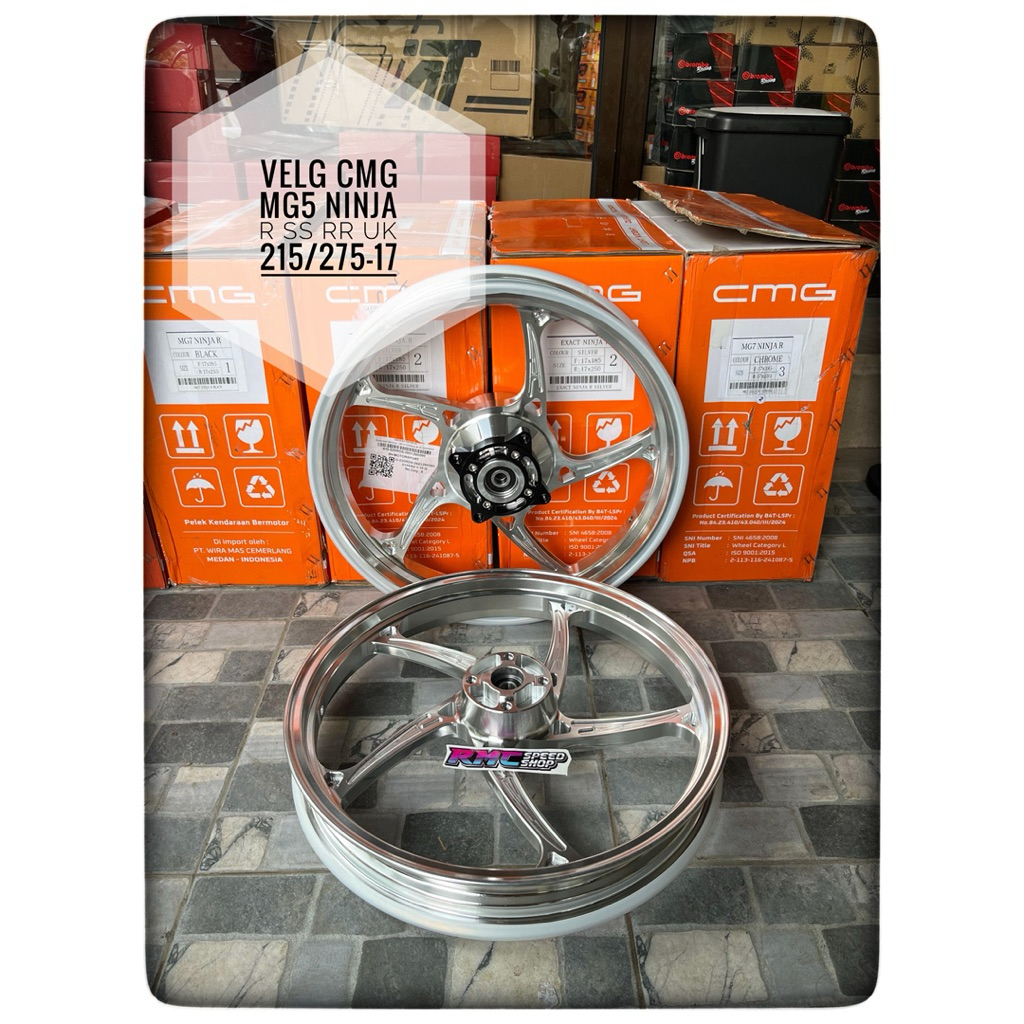 Velg Cmg mg5 ninja R ss rr ukuran 215 275 ring 17 / Velg Cmg mg5 Ninja 2tak