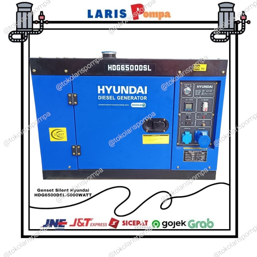 Genset Silent Hyundai HDG6500DSL-5000WATT