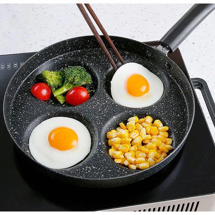 READY TEFLON 4 LUBANG ANTI LENGKET PANCI PENGGORENGAN TELUR CEPLOK 4 LUBANG WAJAN PENGGORENGAN TELUR