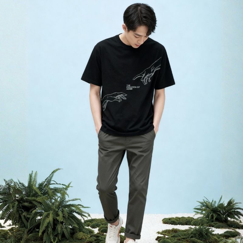 KAOS HANDESIGN HITAM CREATION OF ADAM PENCIPTAAN / ADAM1