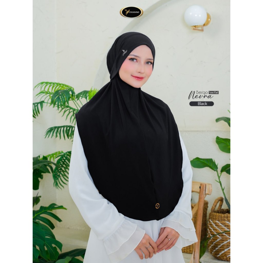 Bergo Nevra Bergo Jumbo Hijab Instan Tali dan Pad Yessana