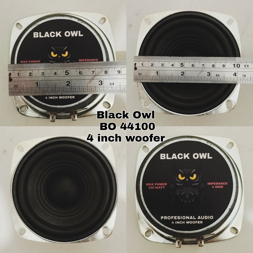 Black Owl BO 44100 speaker komponen 4 inch woofer 100 Watt 4 ohm spiker driver 4in profesional audio
