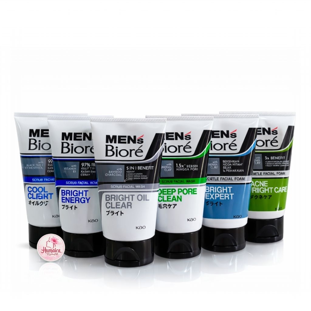 Sabun Wajah Pria Biore Mens Double Scrub Facial Foam 100Gr