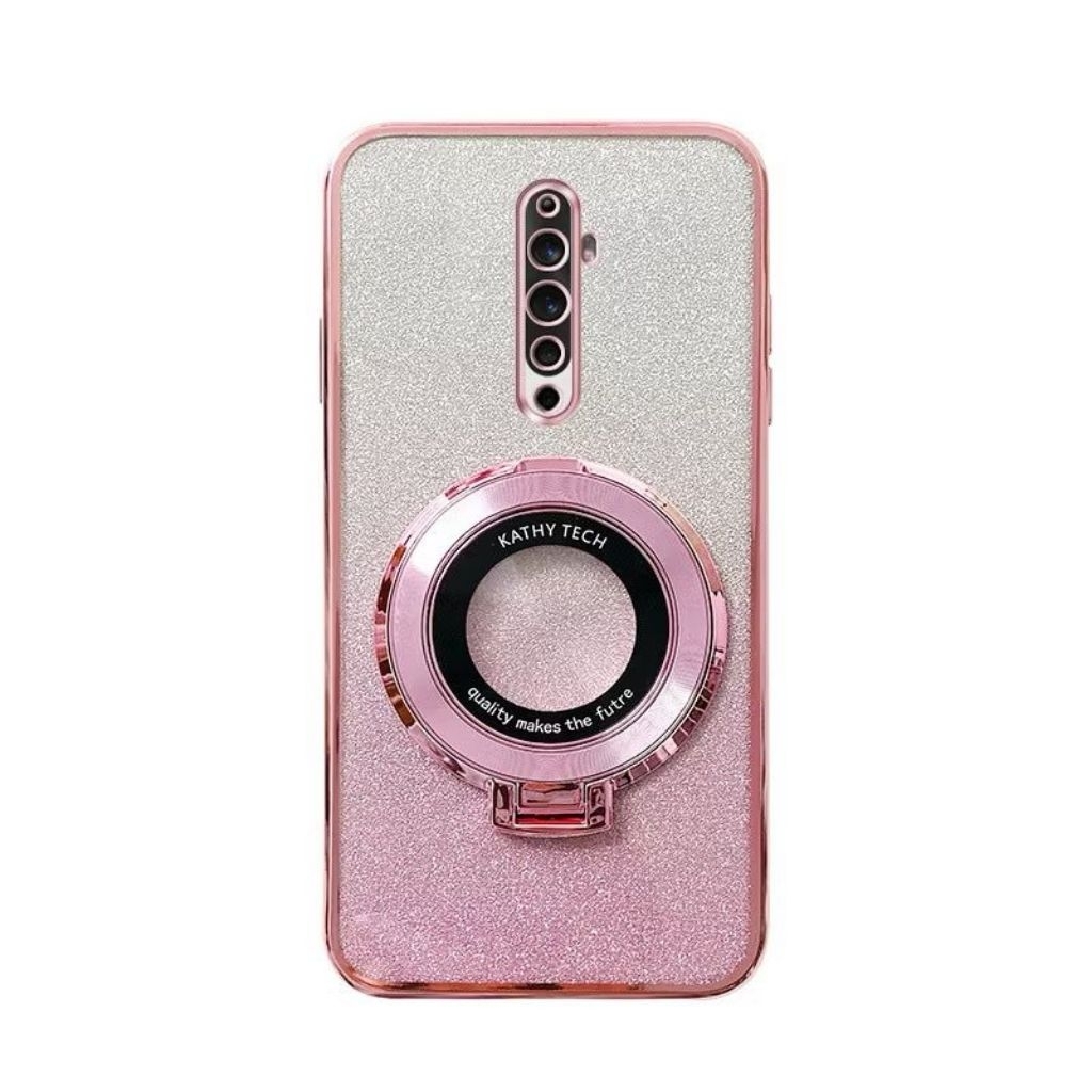 Casing oppo A9 2020 A5 2020 Softcase Ring Standing Glitter Mangsafe
