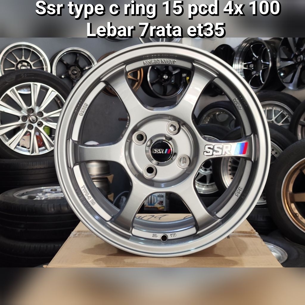 velg baru ssr type c ring 15 pcd 4x 100