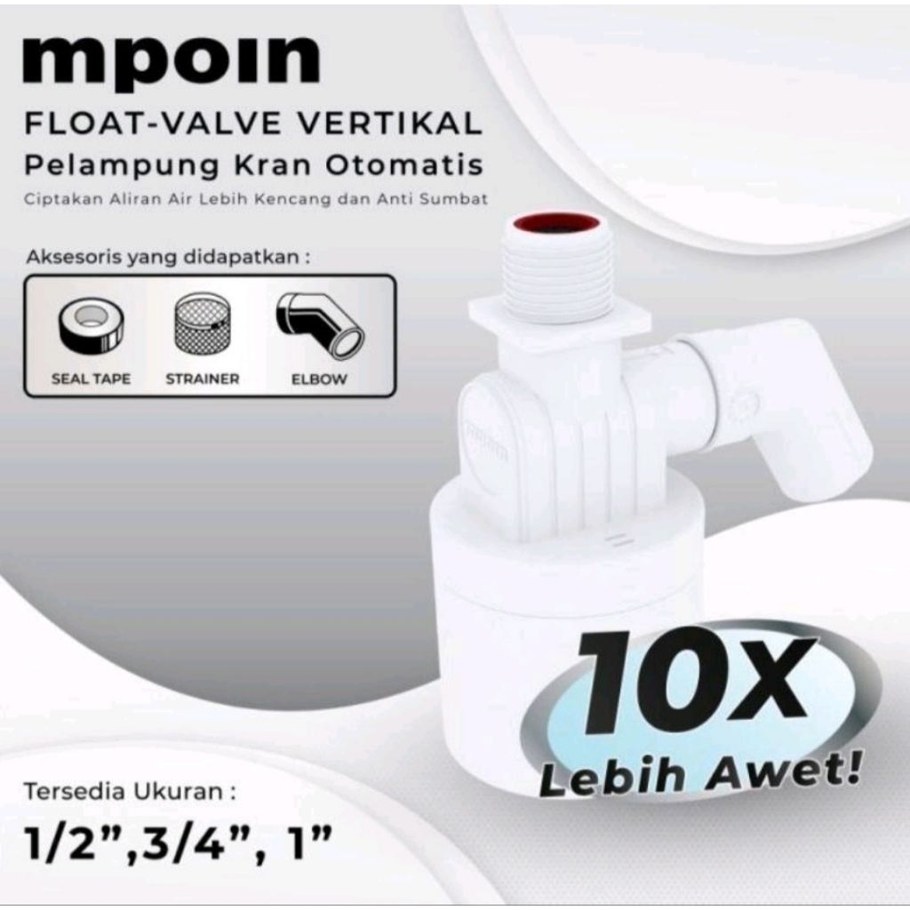 MPOIN Float Valve Vertikal 1inch - Plampung otomatis manual
