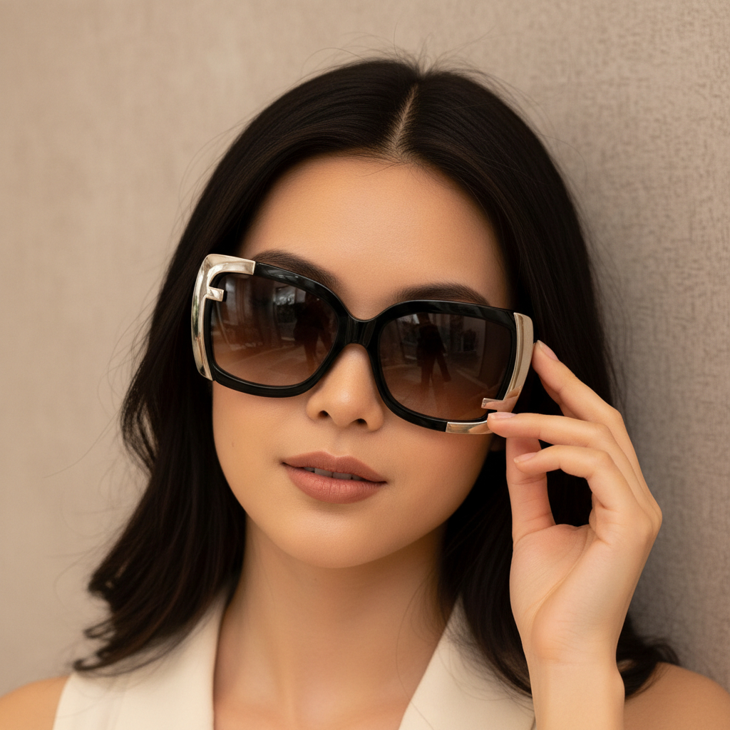 Kacamata Fendi Gafas Sun FS5117 Sunglasses Black Hitam Wanita Cewek Perempuan Fashion Mewah Original