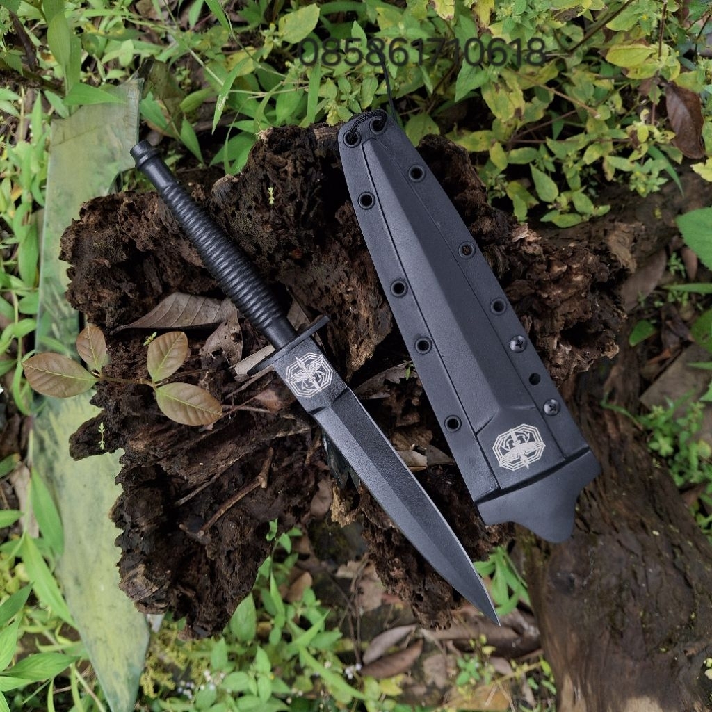 Pisau Survival full hitam kopassuss ad Sup9a