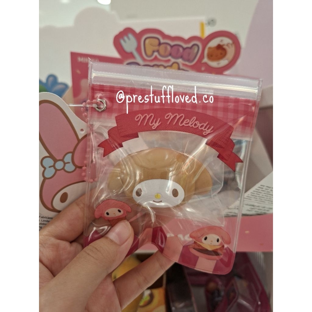 NEW Sanrio Squishy Keychain Food Edition Miniso | Gantungan Mainan