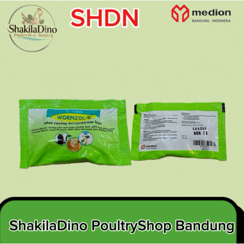 Wormzol-B 1Bolus Obat Cacing Hewan Besar