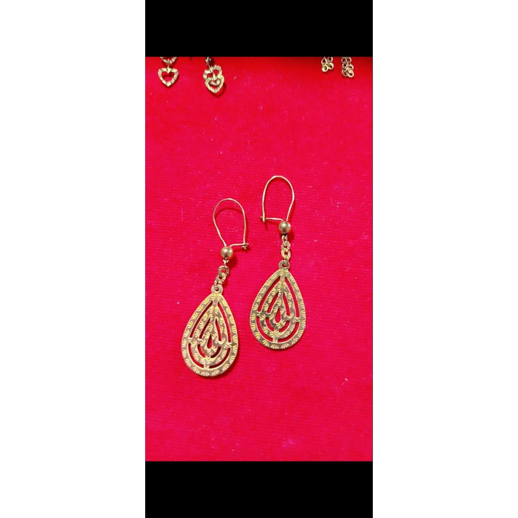 anting Dubai titanium asli berlapis emas asli 23 krat