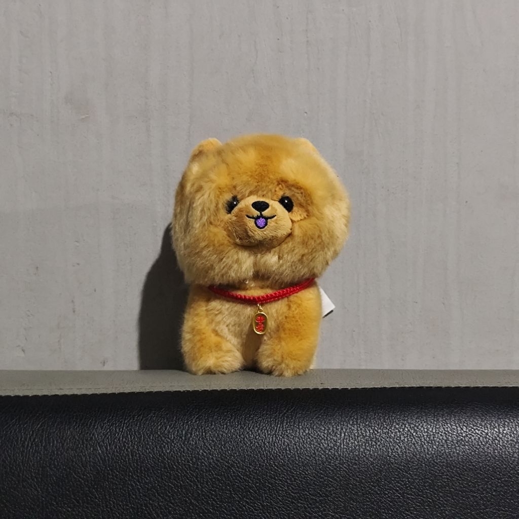 Plush Lifelike Fluffy Dog Brown cute