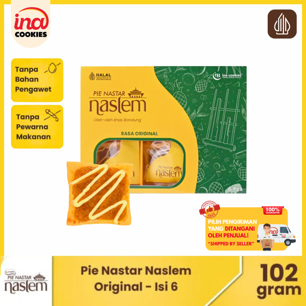 [SEMUA VARIAN NASLEM] Pie Nastar Lembang isi 6 by Ina Cookies