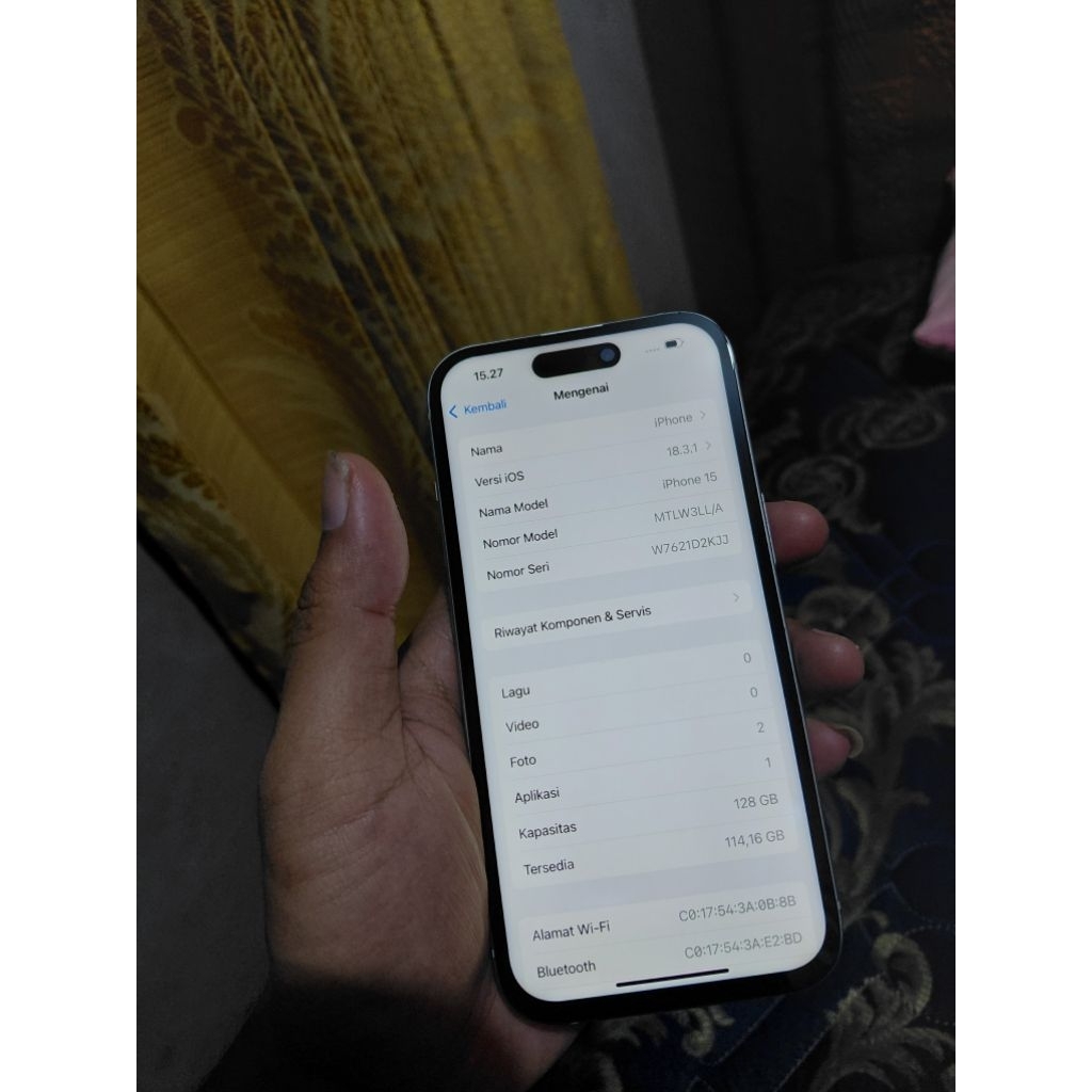 MESIN IPHONE 15 128GB BYPASS WIFI