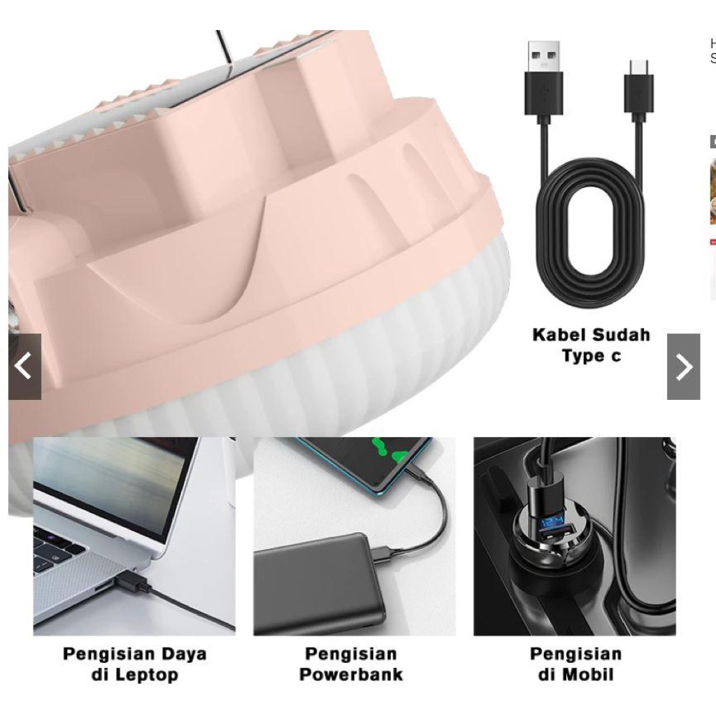H2S Lampu LED Emergency UFO + Senter HS-Q188 Solar Panel 400w + 50w Baterai Lepas