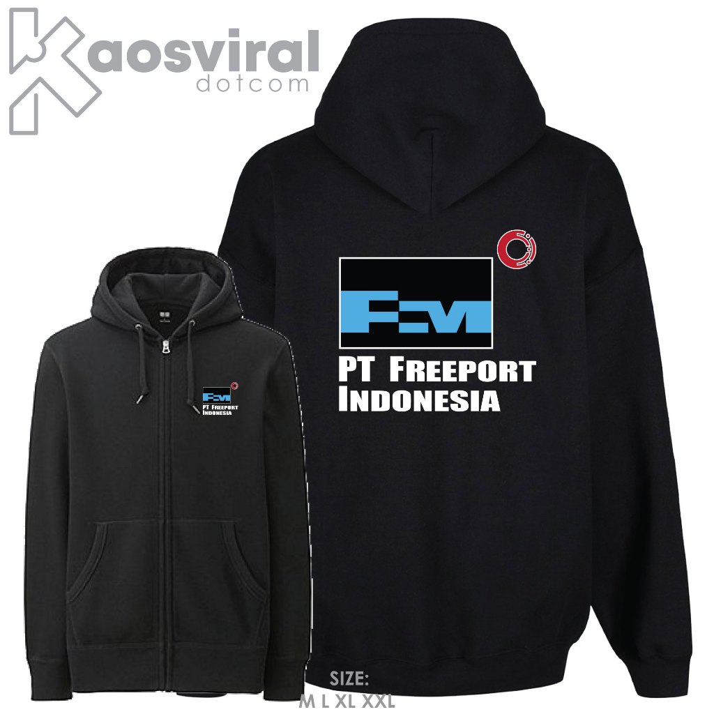 KAOSVIRALDOTCOM JACKET HOODIE ZIPPER FREEPORT INDONESIA // HOODIE UNISEX PRIA WANITA DEWASA // FLEEC
