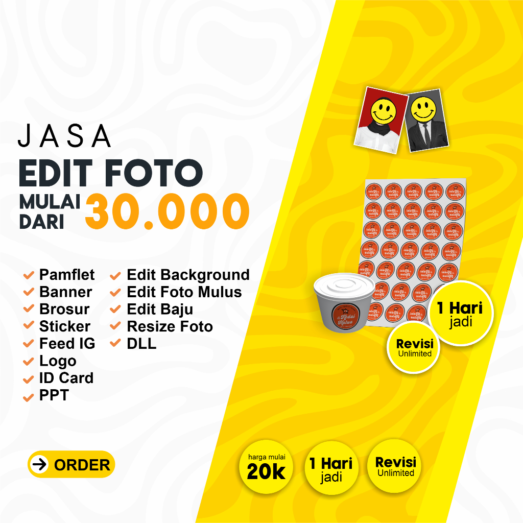 Jasa Design Banner Sticker Kaos