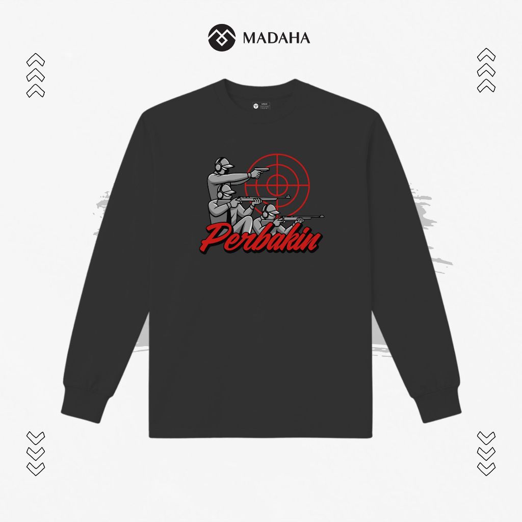 Madaha Kaos Baju Lengan Panjang Perbakin Three Shot
