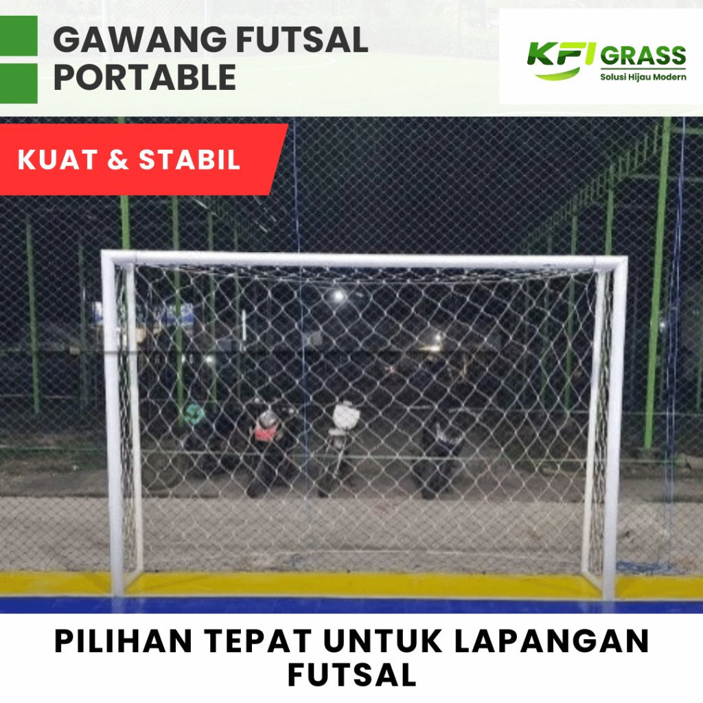 Gawang Futsal Portable KFI GRASS Besi Tebal 3 x 2 Meter Standar Lapangan
