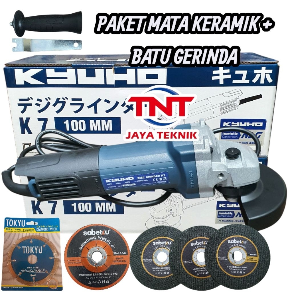 MESIN GERINDA TANGAN 4" KYUHO K7 / MESIN GERINDA GURINDA TANGAN 4 INCH KYUHO K 7