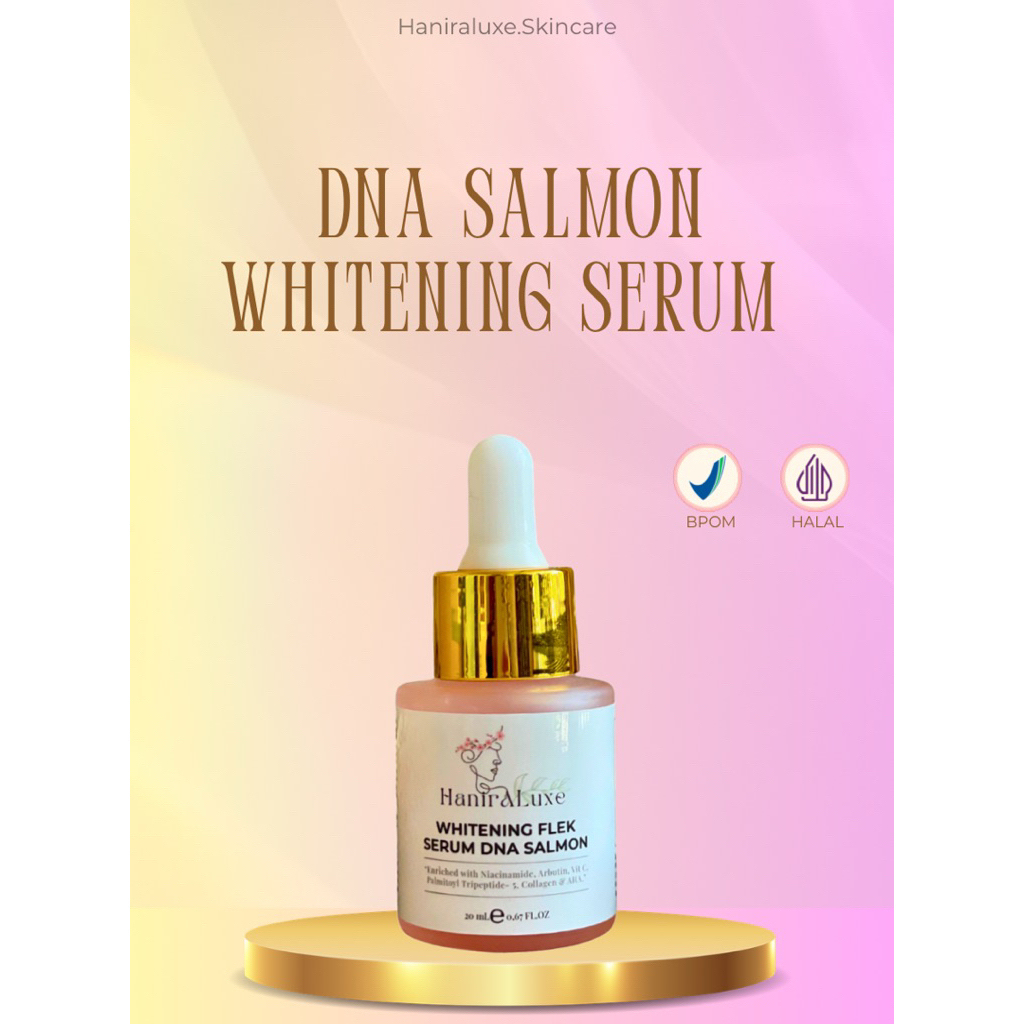Haniraluxe Whitening Flek Serum DNA Salmon | Serum Wajah Mencerahkan & Menghilangkan Flek