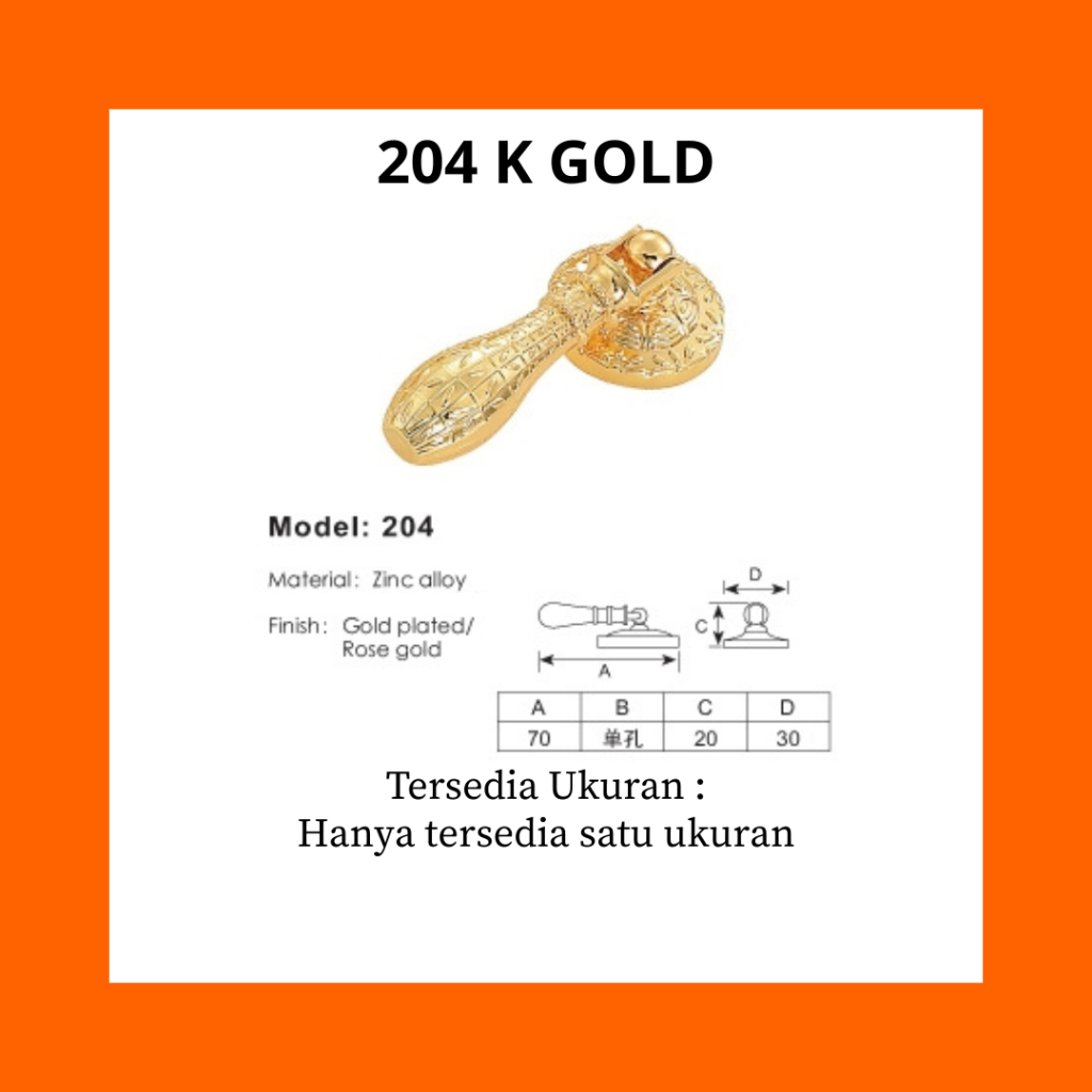 Handle 204 K GOLD | Handle Tarikan Laci | Tarikan Pintu Laci Minimalis