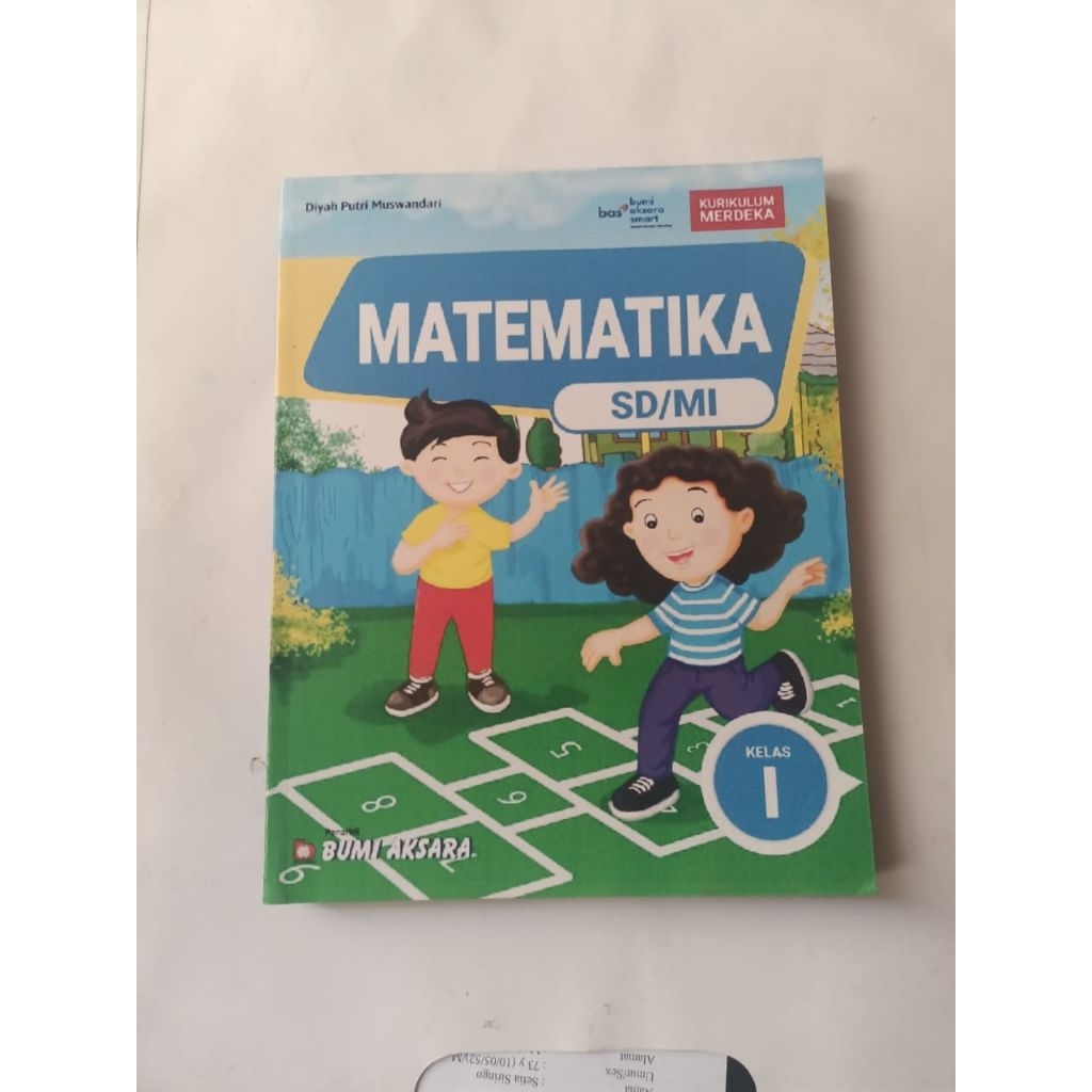 buku matematika kelas 1 SD penerbit Bumi Aksara kurikulum merdeka
