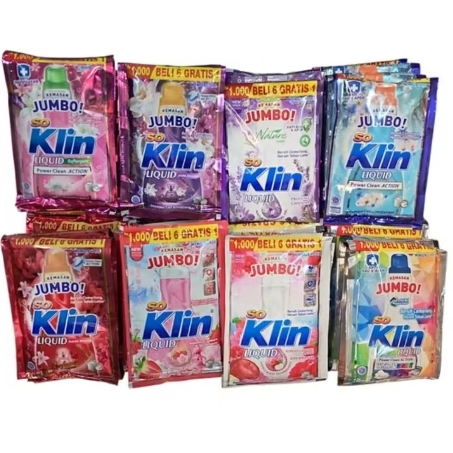 soklin detergen cair renceng 12 pcs 1000an