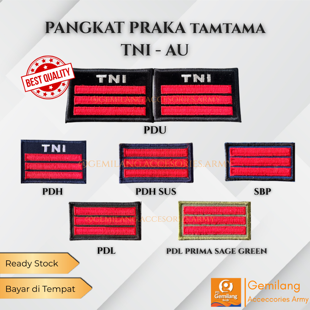 Pangkat Praka TNI AU Sedia PDU PDH PDH SUS PDL SBP PRIMA Sage Green | Pangkat PDU TNI | Pangkat TNI 