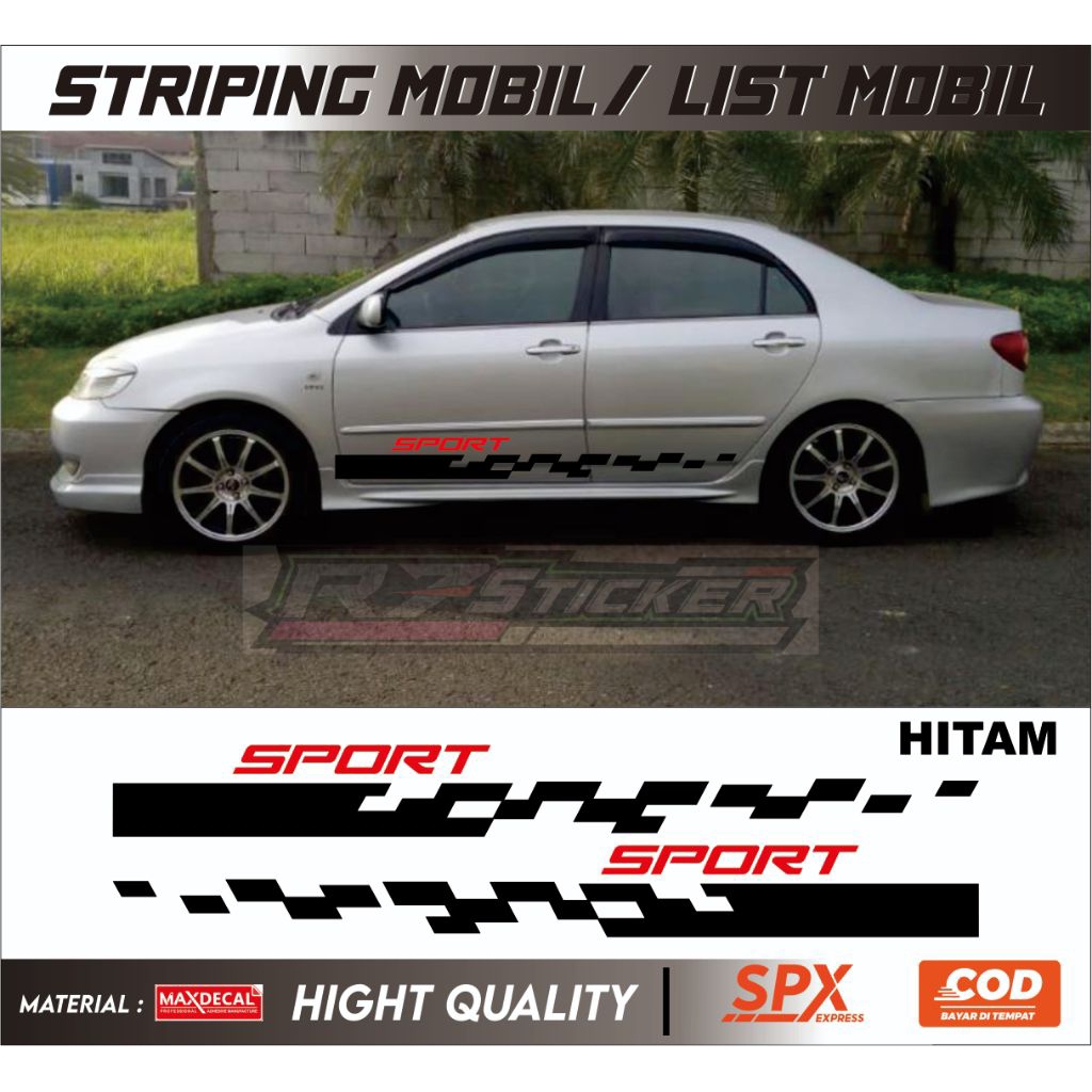 Sticker List Mobil Sedan Universal/ striping List body mobil universal