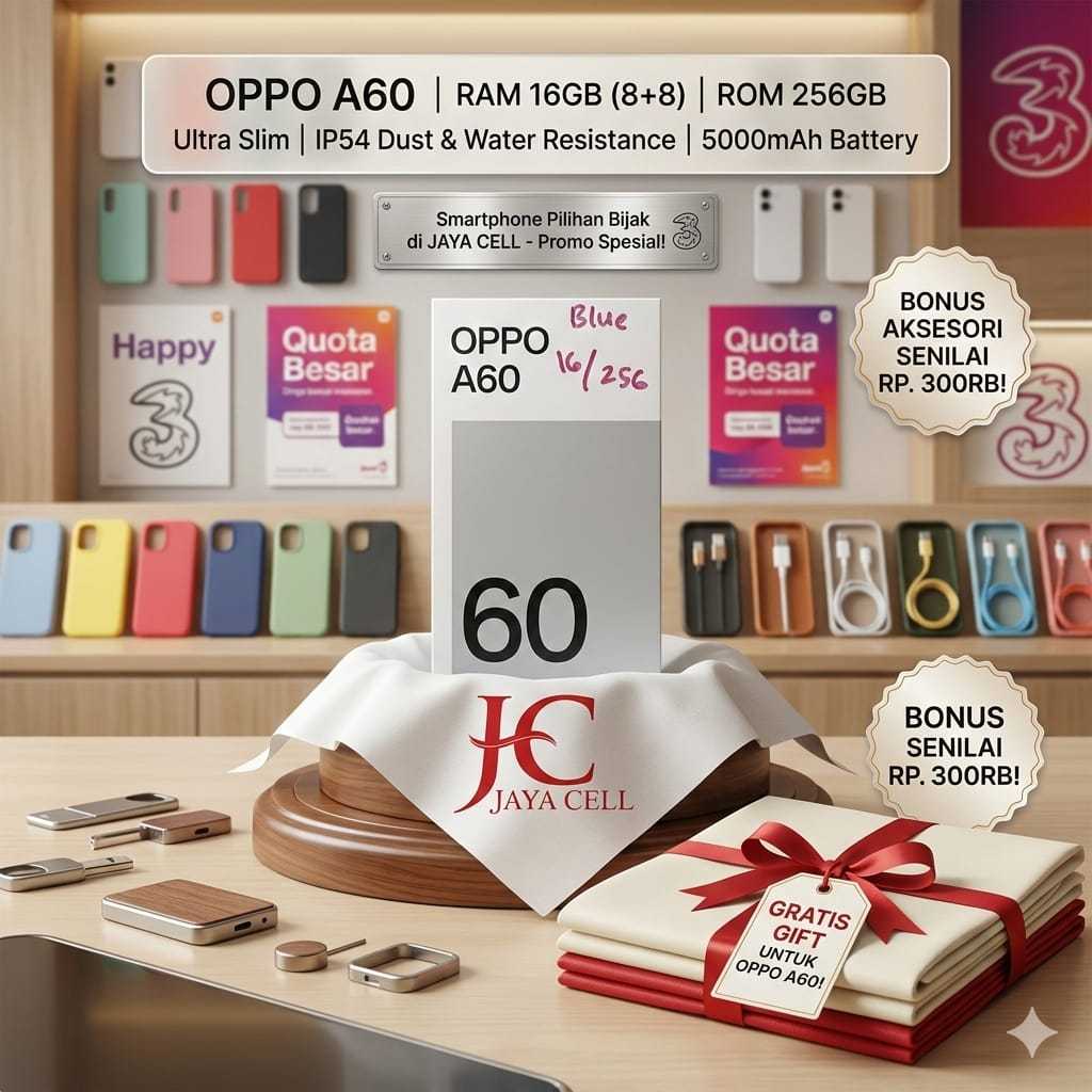 OPPO A60 Ram 16/256Gb Garansi Resmi Indonesia