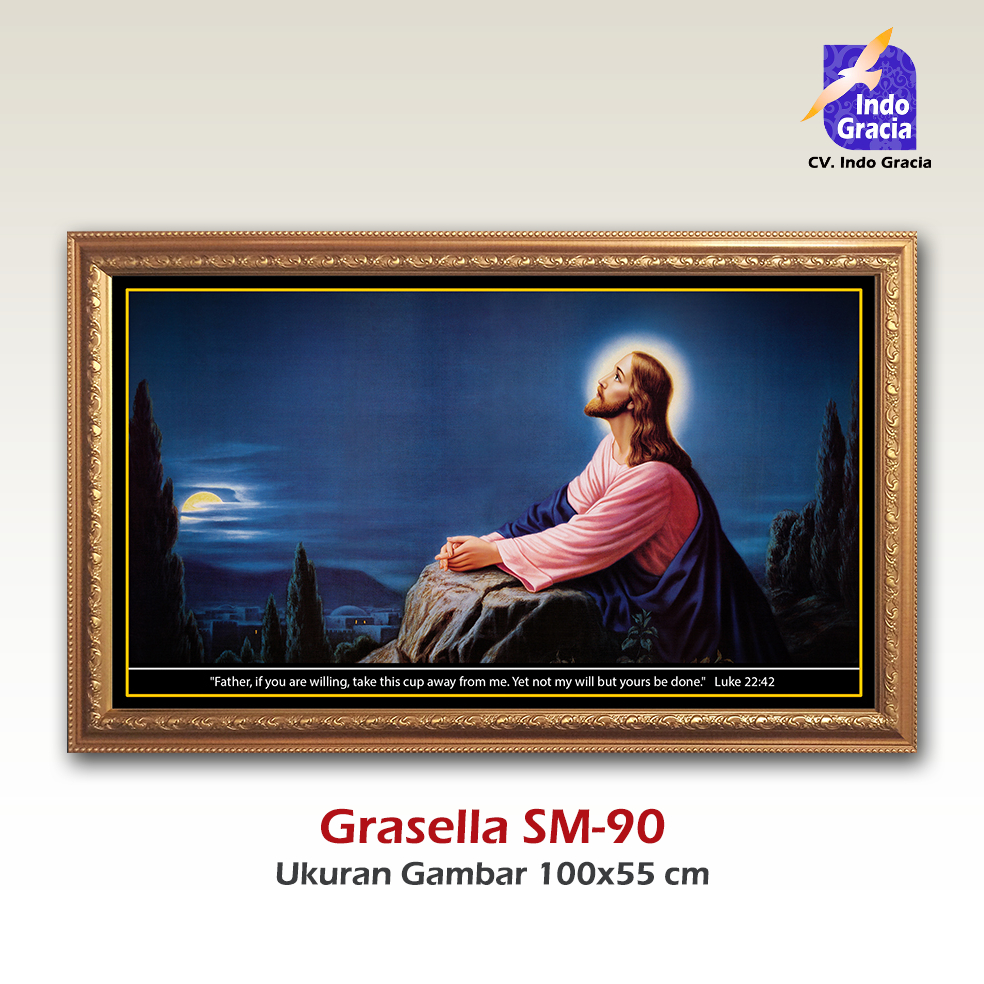 Lukisan Tuhan Yesus Berdoa di Taman: GSM-90