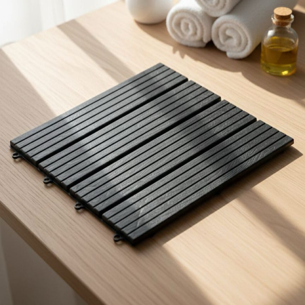 DECKING TILE 30X30X2 cm / Alas lantai / alas halaman rumah /WPC Decking / Kayu Decking / interlockin