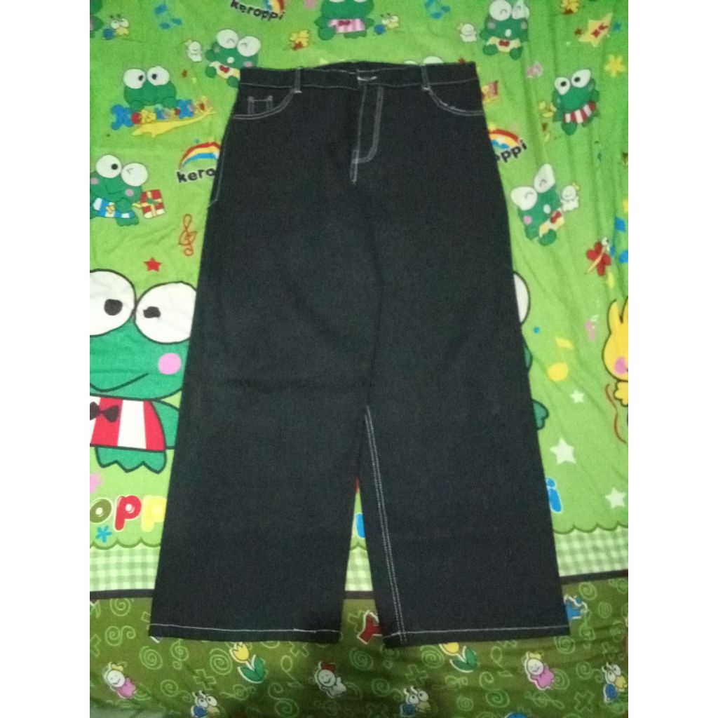 Celana jeans baggy denim