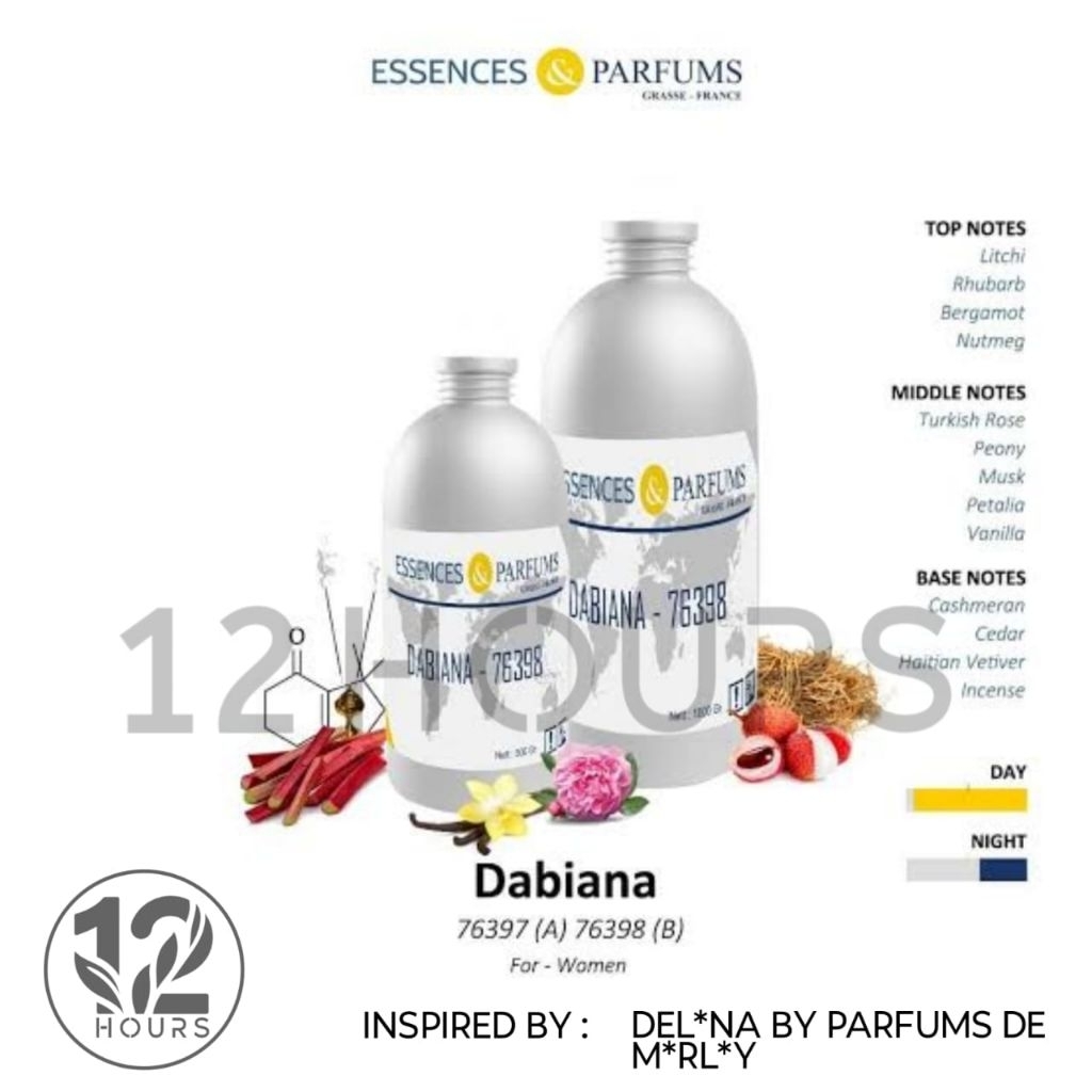 Bibit parfum Murni Essences&parfum " DABIANA " grade A  repack  50gr dan 100gr