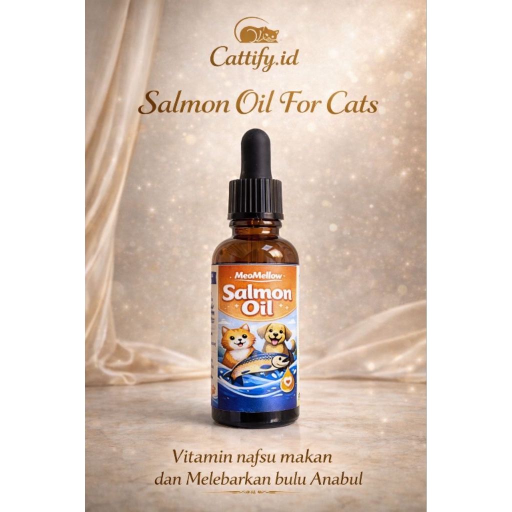 Cattify.id - MeoMellow Salmon Oil for Cats Premium – Vitamin Kucing Penambah Nafsu Makan & Melebatka