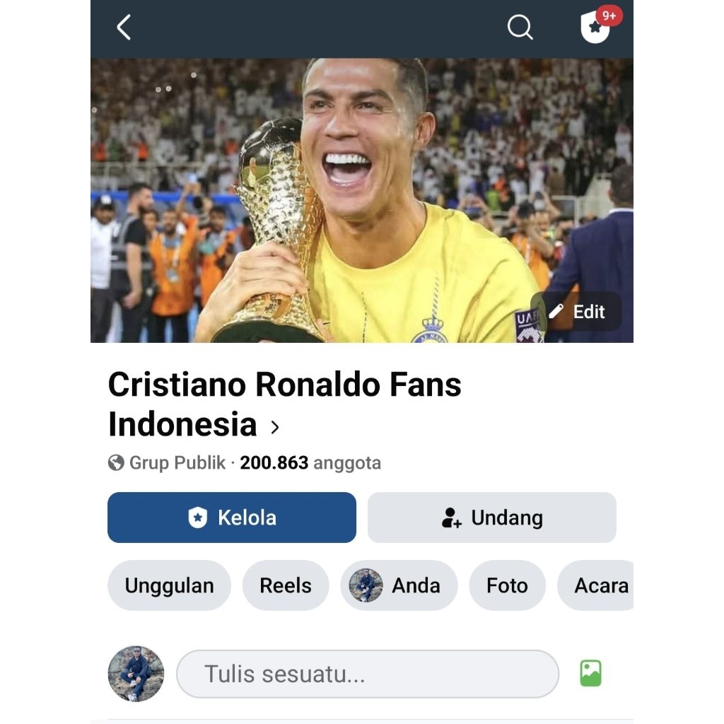 grup Facebook bola