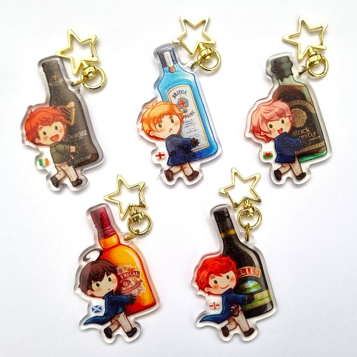 [ArTejennnn] Hetalia Epoxy Keychain – United Kingdom & Ireland