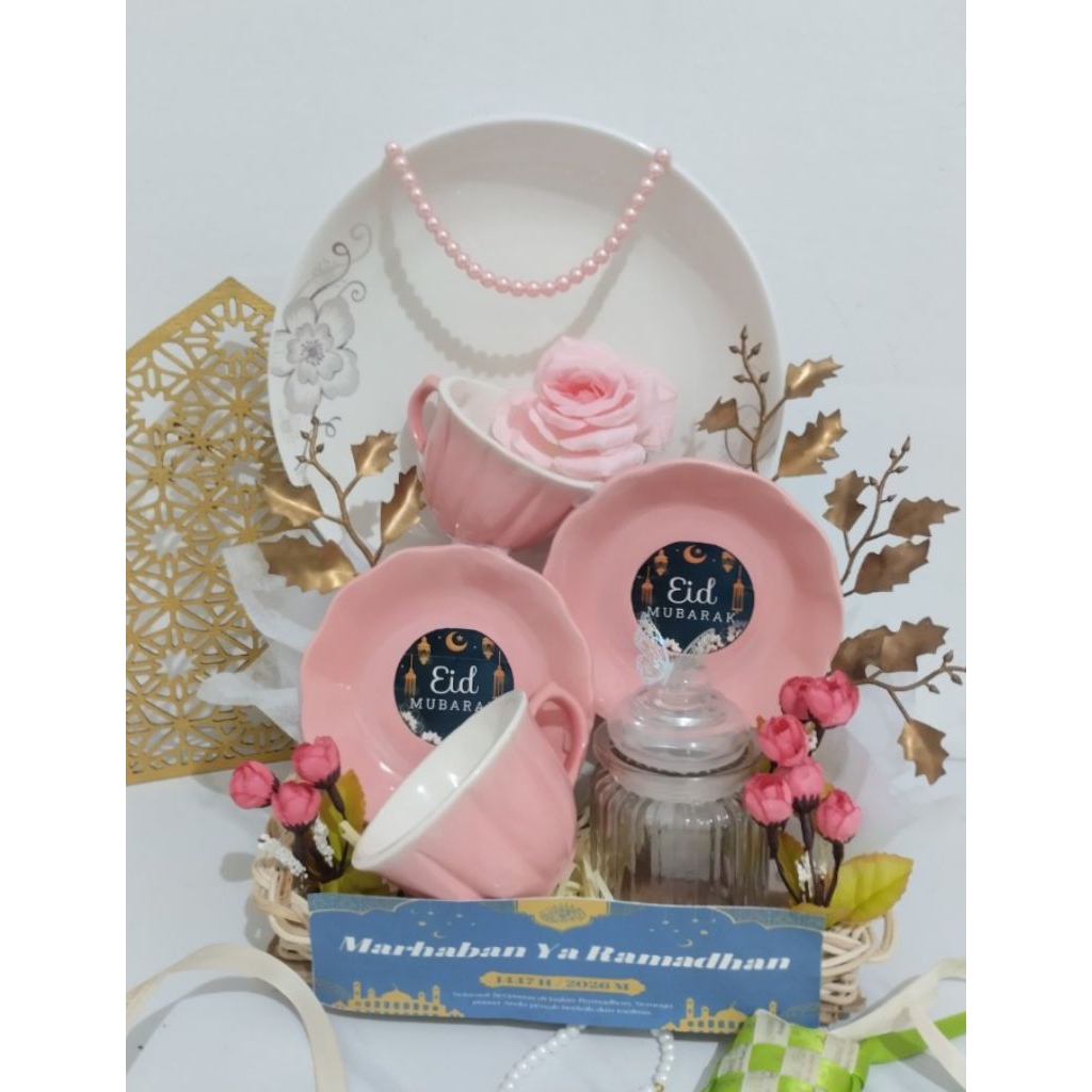 Parcel Lebaran Keramik / Parcel Lebaran PecahBelah /Hampers LEBARAN Piring Mangkok Keramik cantik