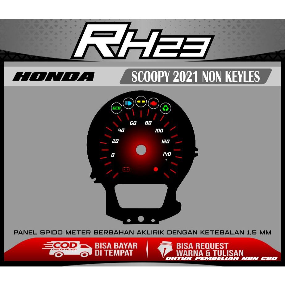 PAPAN SPEEDOMETER CUSTOM HONDA SCOOPY 2021-2023 NON KEYLEES