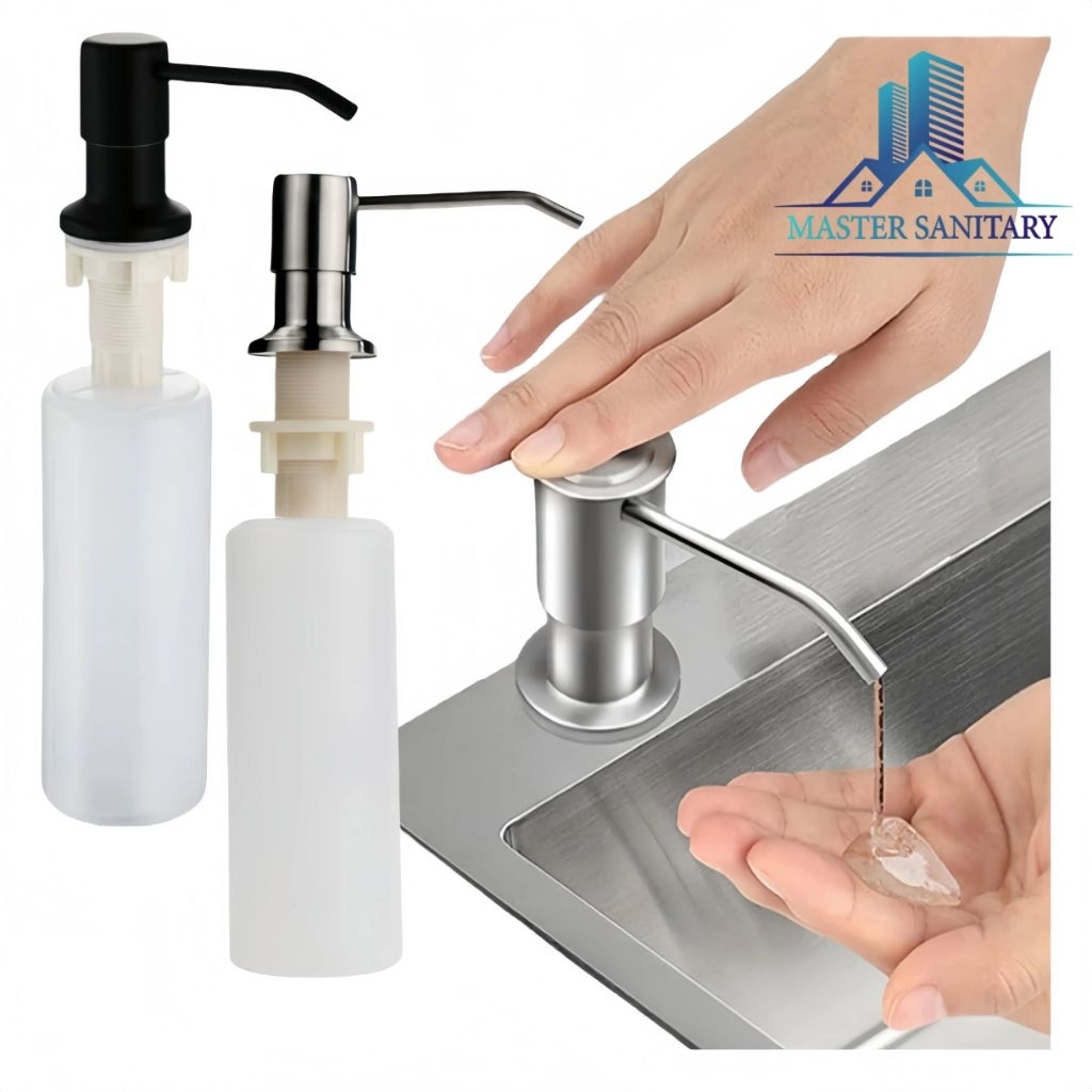Tempat Sabun Cair Kitchen Sink Stainless & Hitam / Tempat Sabun Bak Cuci Piring